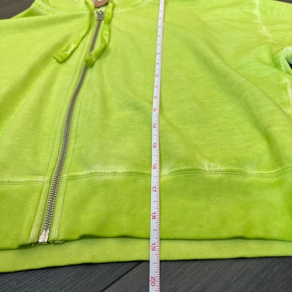 NWT Lime Green Splendid Crop Hoodie - Picture 9 of 10